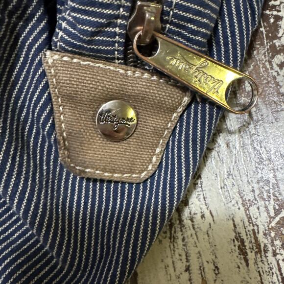 Thirty-One Casual Cargo Tote Blue Striped Handle Shoulder Bag - Picture 5 of 10